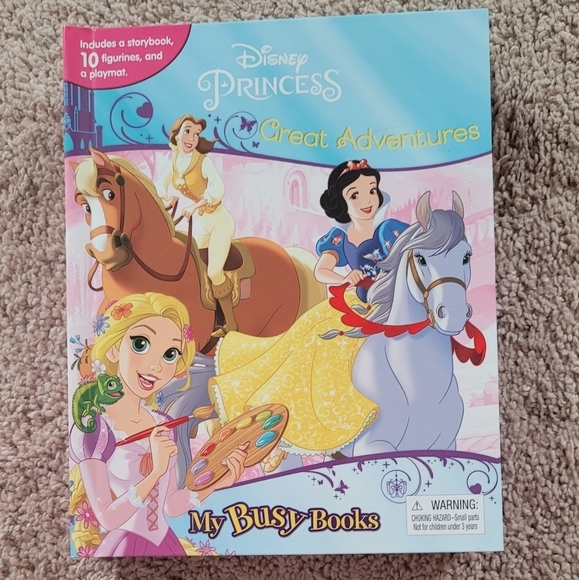 NEW-DISNEY PRINCESS GREAT ADVENTURES MY BUSY BOOK includes 10 mini princesses - Picture 1 of 6